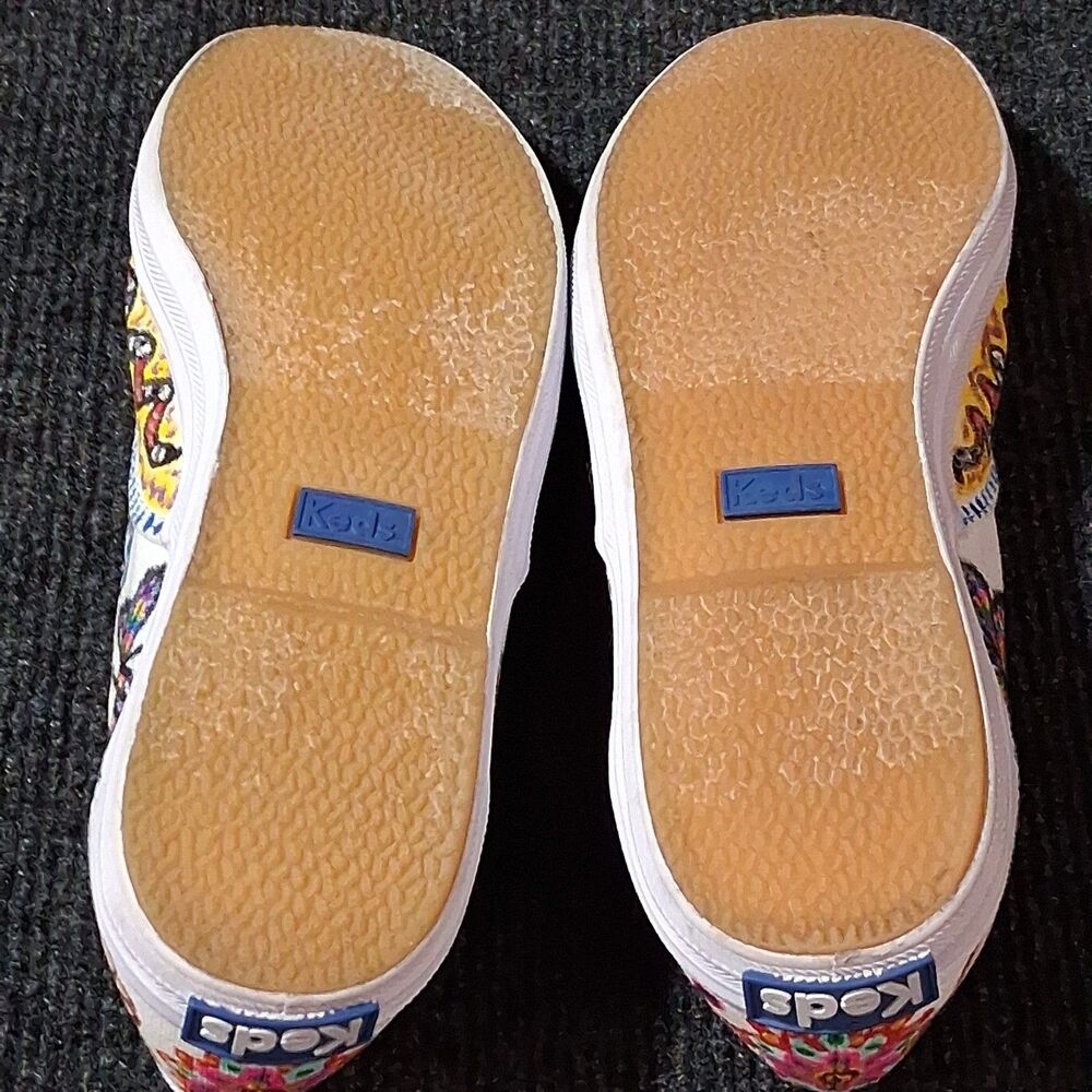 Unique Hand-Painted Keds Sneaker Art Peace Mushroom Floral Boho Hippie 8.5 - Picture 11 of 11